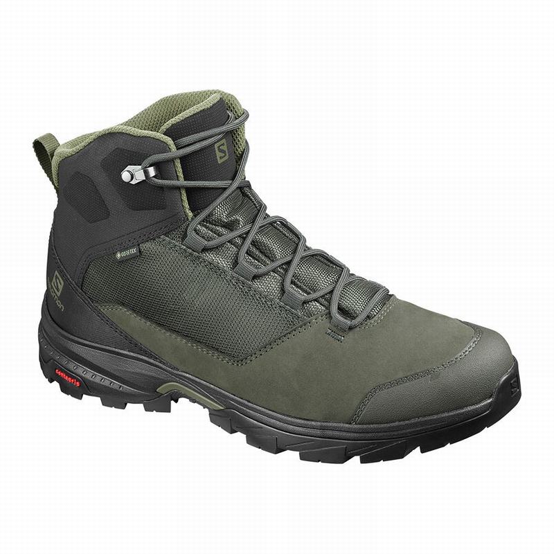 Salomon Vandrestøvler Herre Olivengrøn / Sort - OUTWARD GORE-TEX (FRJGT-7508)